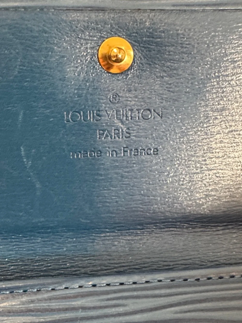 Louis Vuitton Epi Leather Small Wallet in Blue